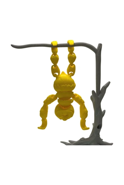 3D Hareketli Oyuncak Tembel Hayvan (Sloth) Ağaç Dekoru Dahil -Sarı - Resim 2