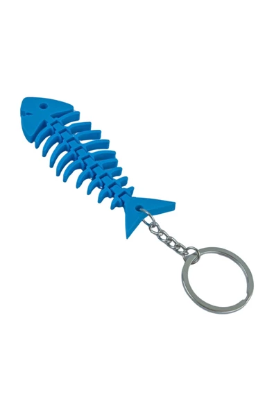 3D Haraketli Balık Anahtarlık - Mavi - 2