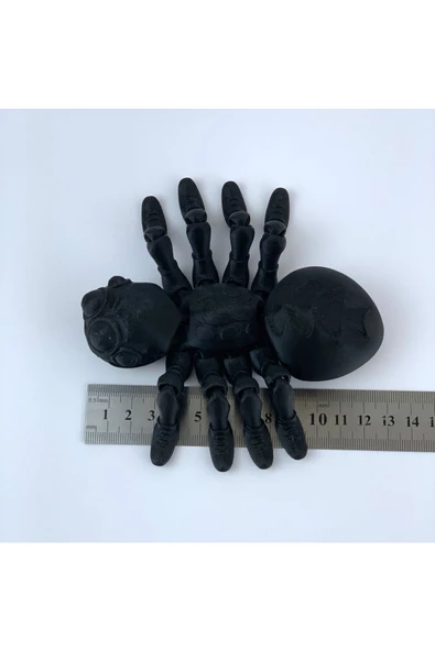 3D Hareketli Sevimli Örümcek Figürlü Oyuncak - Siyah - Resim 5