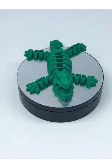 3d Hareketli Timsah Figürlü Oyuncak & Masa Dekoru -yeşil - Resim 2