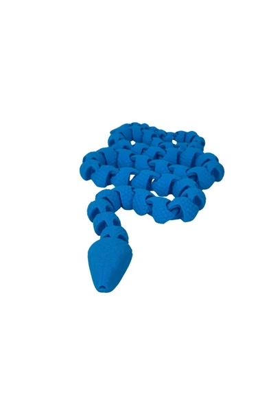 3D Hareketli Yılan Figürlü Oyuncak - Mavi - Resim 4