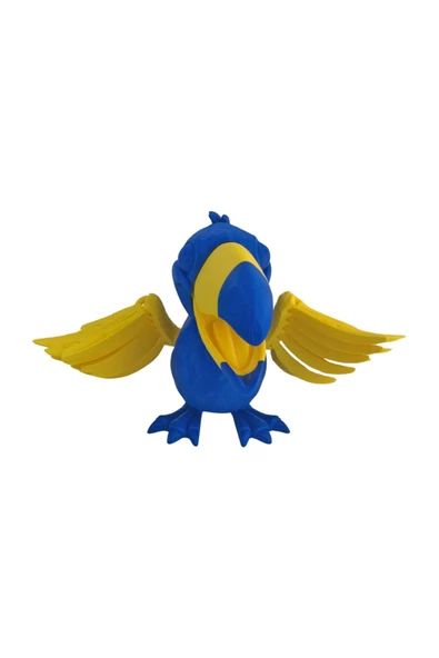 3D Hareketli Tukan Kuşu Figürlü Oyuncak - Sarı Lacivert - Resim 7