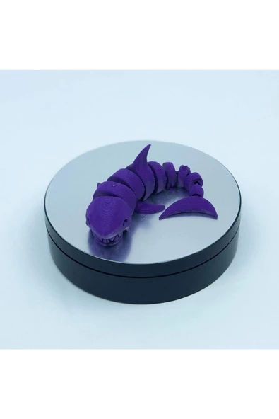 3d Hareketli Köpek Balığı Figürlü Oyuncak - Mor - Resim 6