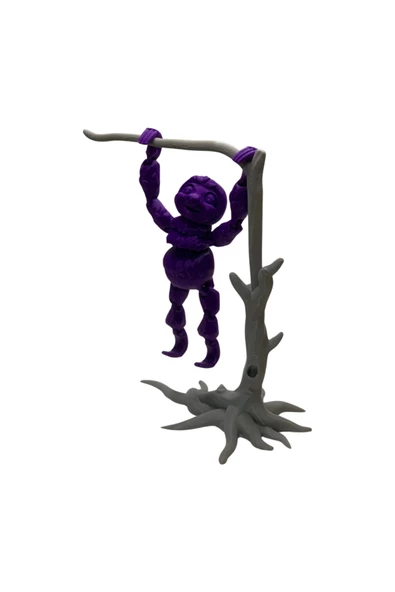 3D Hareketli Oyuncak Tembel Hayvan (Sloth) Ağaç Dekoru Dahil - Mor - Resim 7