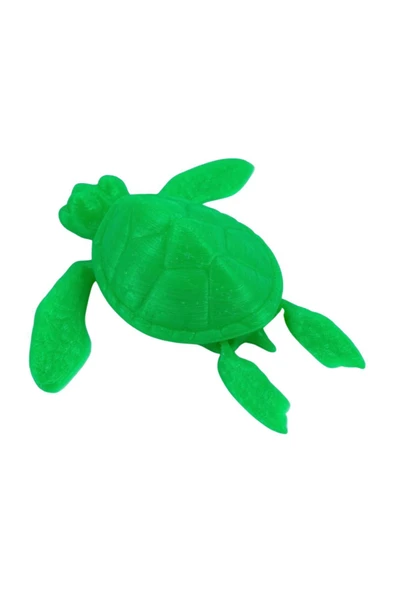 3D Hareketli Kaplumbağa Figürlü Oyuncak - Neon Yeşili - Resim 3