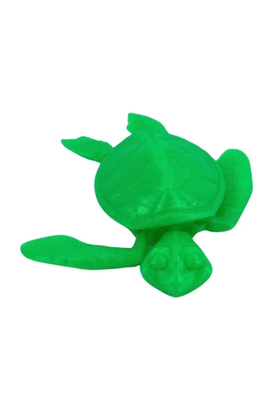 3D Hareketli Kaplumbağa Figürlü Oyuncak - Neon Yeşili - Resim 7