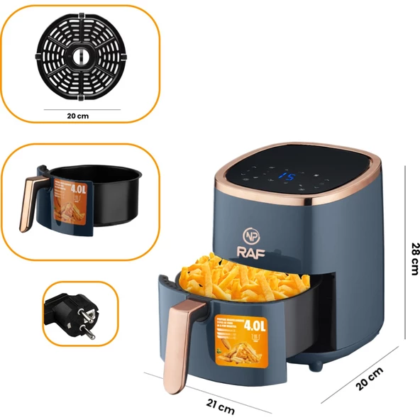 Npo Raf R5007 Dokunmatik Ekran 4.0l Airfryer 1500W Yağsız Kızartma & Sıcak Hava Fritözü - 6