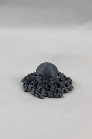 3 Boyutlu Hareketli Ahtapot Oyuncak & Masa Dekoru - Gri - Resim 7