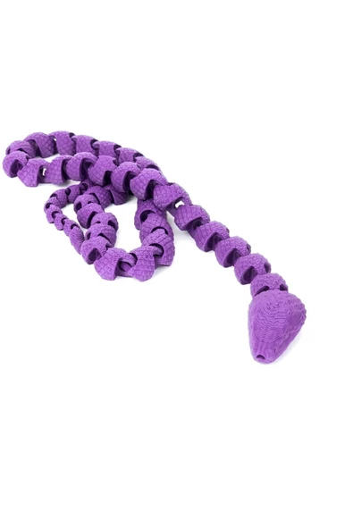 3D Hareketli Yılan Figürlü Oyuncak - Mor - Resim 3