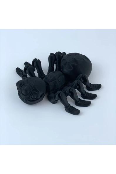 3D Hareketli Sevimli Örümcek Figürlü Oyuncak - Siyah - Resim 8