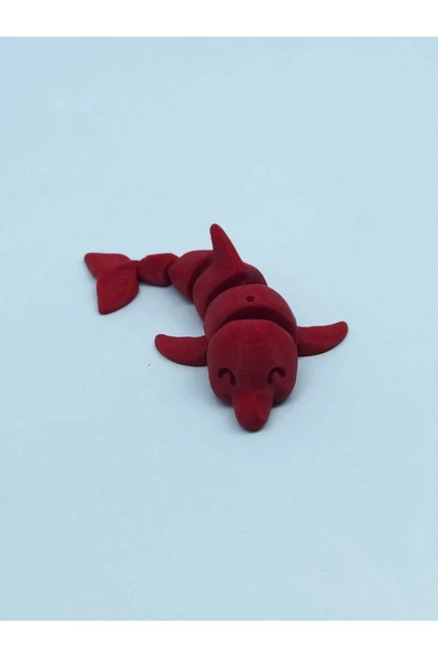 3d Hareketli Yunus Figürlü Oyuncak - Kırmızı - Resim 3