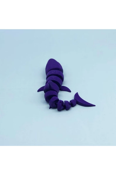 3d Hareketli Köpek Balığı Figürlü Oyuncak - Mor - Resim 2
