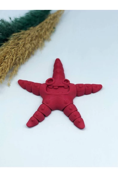 3d Hareketli Deniz Yıldızı Oyuncak - Kırmızı ürün görseli 1