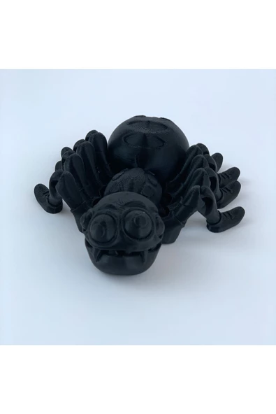 3D Hareketli Sevimli Örümcek Figürlü Oyuncak - Siyah - Resim 4