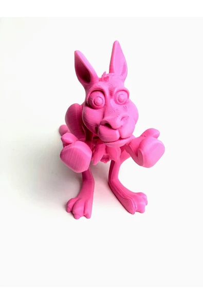 3D Hareketli Kanguru ve Yavrusu Figürlü Oyuncak - Pembe ürün görseli 1