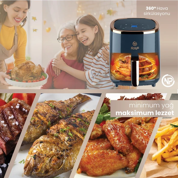 Npo Raf R5007 Dokunmatik Ekran 4.0l Airfryer 1500W Yağsız Kızartma & Sıcak Hava Fritözü - 5
