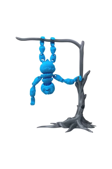 3D Hareketli Oyuncak Tembel Hayvan (Sloth) Ağaç Dekoru Dahil - Mavi ürün görseli 1