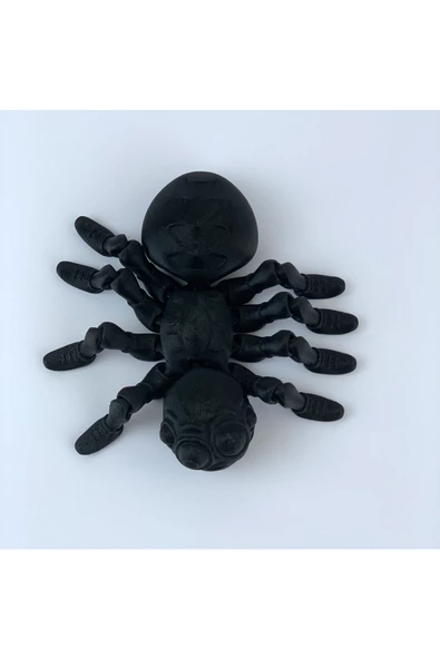 3D Hareketli Sevimli Örümcek Figürlü Oyuncak - Siyah - Resim 7
