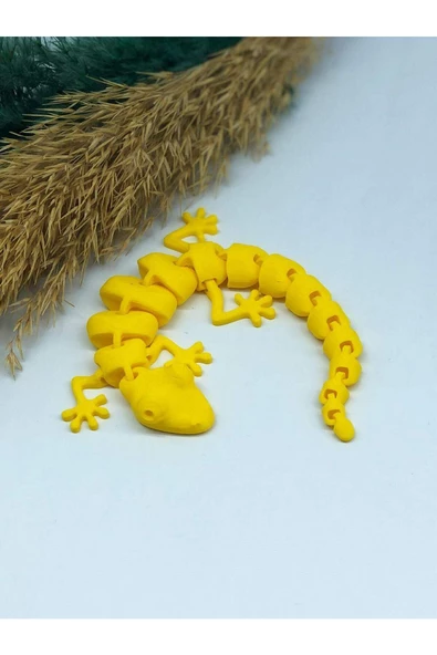 3d Hareketli Oyuncak Kertenkele-sarı - Resim 4