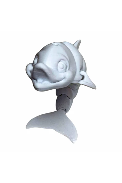 3D Hareketli Gülen Yunus Figürlü Oyuncak - Beyaz - Resim 6