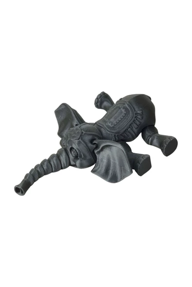 3D Hareketli Oyuncak Sirk Fili Denge Topu Dahil - Gri - Resim 6