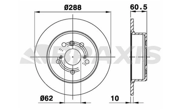Braxis ARKA FREN DISK AYNASI LEXUS RX 300 3.0I - Resim 2