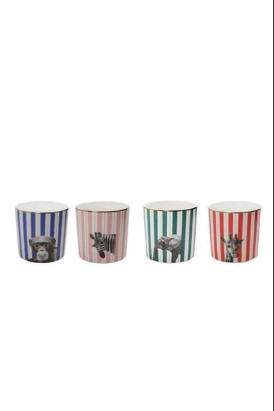 Porland Wild Life 4lü Bardak Takımı 230cc
