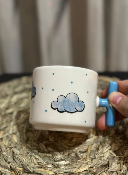 Bulut/Cloud Desen Kupa/Mug 2'li