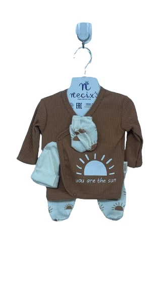 uğurböceğiçocuk Bebek 5'li Zıbın Takım Güneş Baskılı Soft Kumaş 223058 - 6