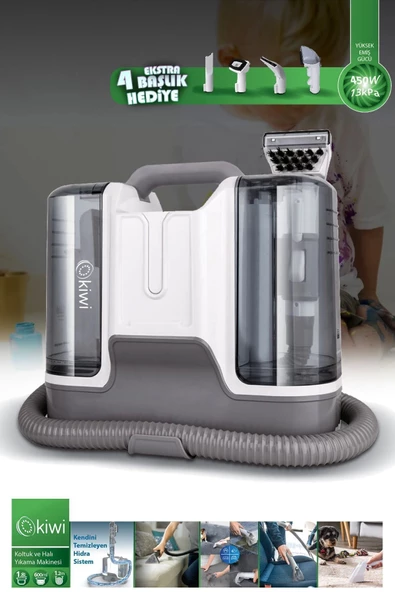 Kiwi Koltuk Halı Yıkama Ve Leke Çıkartma Makinesi Beyaz Kcc-4323 - Resim 2