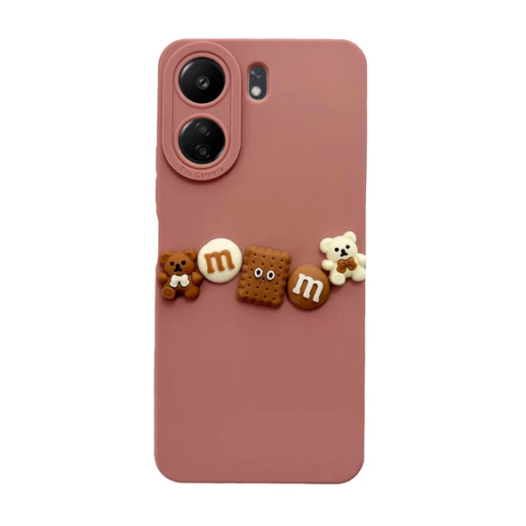Xiaomi Redmi 13C Kılıf 3D M Bear Kamera Korumalı Silikon Kapak - 2