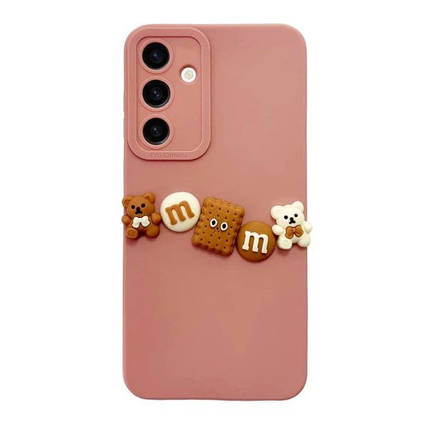 Samsung Galaxy S24 Plus Kılıf 3D M Bear Kamera Korumalı Silikon Kapak - 4