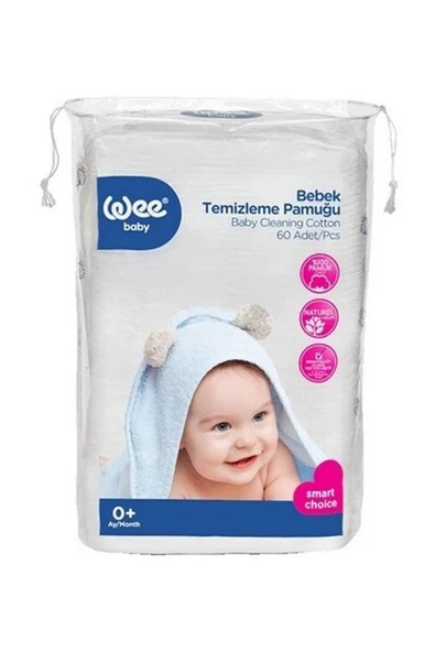 Wee Baby 60'lı Bebek Temizleme Pamuğu