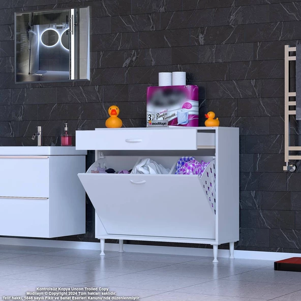 Modilayn EMİR 90x88x32,5 cm 3 Göz Sepetli düzenleyici dolap - 4