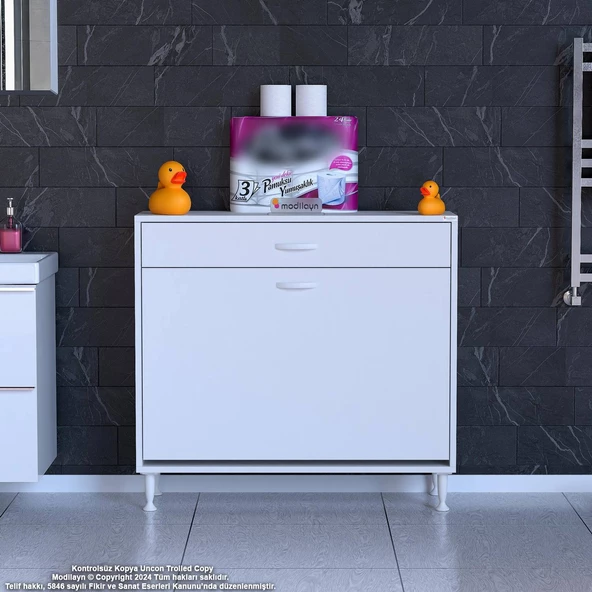 Modilayn EMİR 90x88x32,5 cm 3 Göz Sepetli düzenleyici dolap - 2
