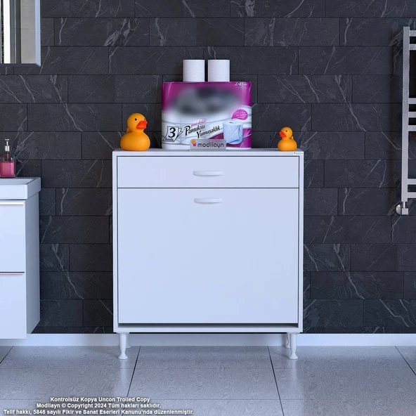 Modilayn EMİR 70x88x32,5 cm 2 Göz Sepetli  pratik çok fonksiyonlu düzenleyici dolap - 2
