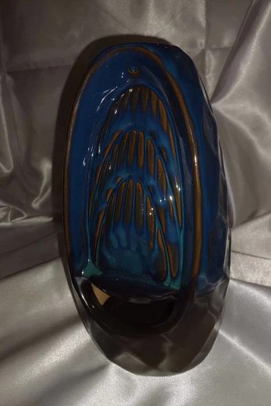 Geri Akış Tütsülük Ters Akış Şelale Kaliteli Seramik Yeşil Çift Taraflı Yaprak - Resim 5