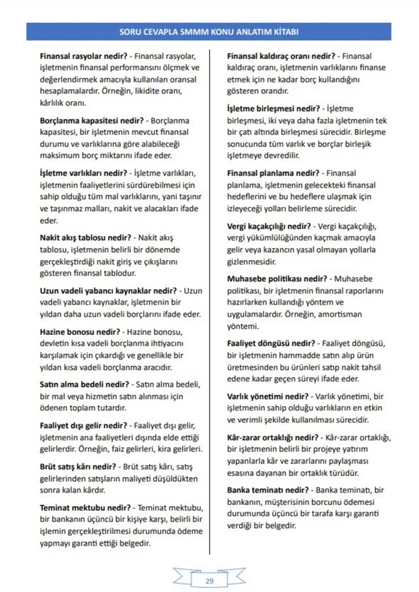 SMMM Sınavlarına Hazırlık Kitabı (3000 Soru-Cevap) - 5