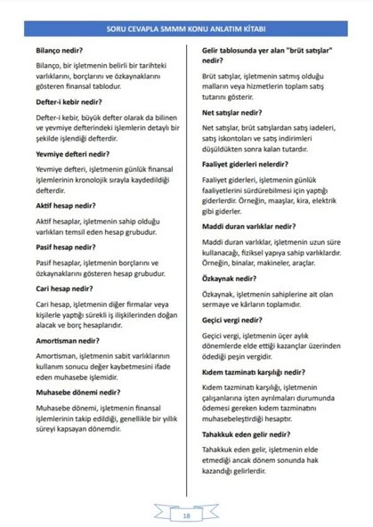 SMMM Sınavlarına Hazırlık Kitabı (3000 Soru-Cevap) - 3