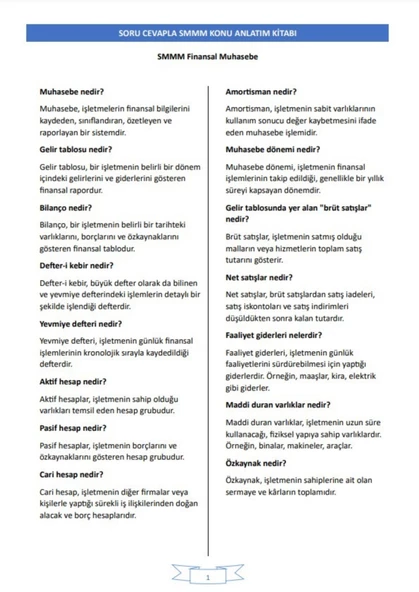 SMMM Sınavlarına Hazırlık Kitabı (3000 Soru-Cevap) - 2