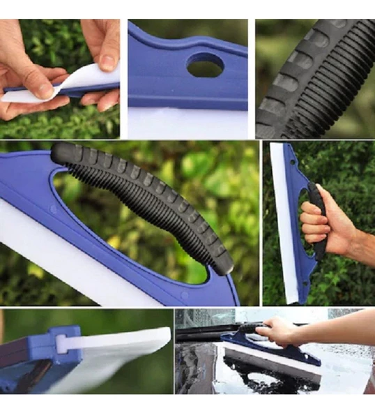 OTO MOTTO Araç Oto Cam Sil Çekçek Kurulama Aparatı Silikonlu Kaporta Tavan Çekçek - 5