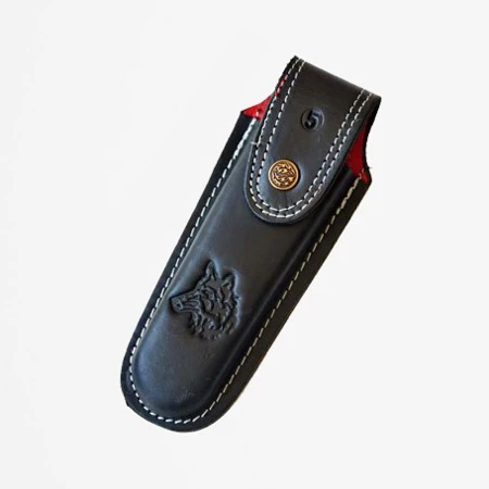 Kurt Figürlü Hakiki Deri Çakı Kılıfı No:4, 14 x 5 cm ürün görseli