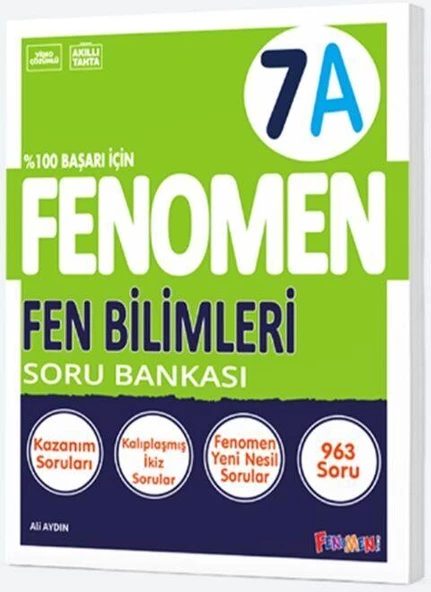 7. Sınıf Fen Bilimleri A Fenomen Soru Bankası Fenomen Okul Yayınları