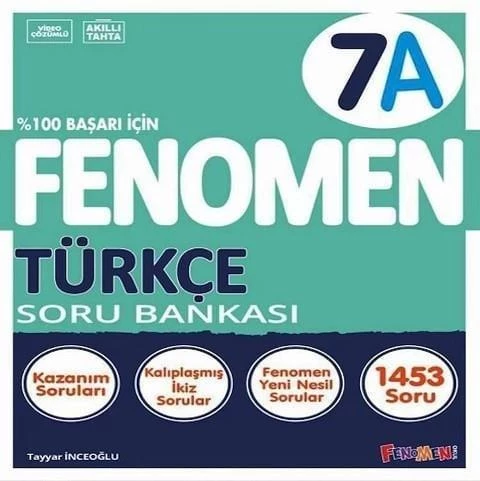 7. Sınıf Türkçe A Fenomen Soru Bankası Fenomen Okul Yayınları