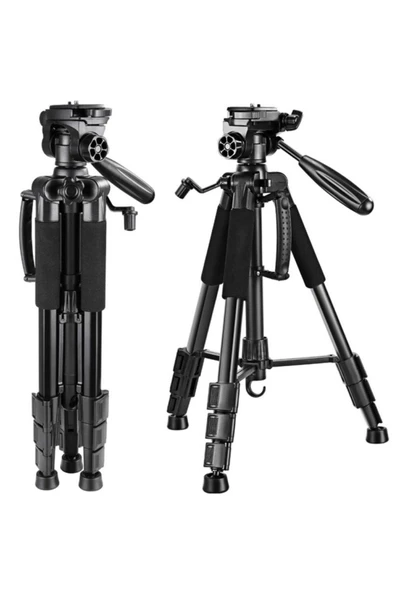 Profesyonel NP-8850 Kamera ve Telefon Standlı 175cm Ayarlanabilir Tripod - Yüksek Stabilite ve Çok Yönlü Kullanım ile Kusursuz Çekimler - 4