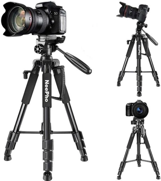 Profesyonel NP-8850 Kamera ve Telefon Standlı 175cm Ayarlanabilir Tripod - Yüksek Stabilite ve Çok Yönlü Kullanım ile Kusursuz Çekimler - 3