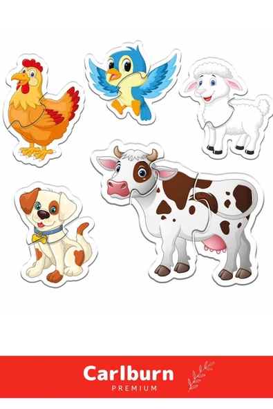 Özel Üretim Zeka Geliştirici Eğitici Çocuk El Göz Koordinasyonu Baby Puzzle Çiftlik Hayvanları - 2