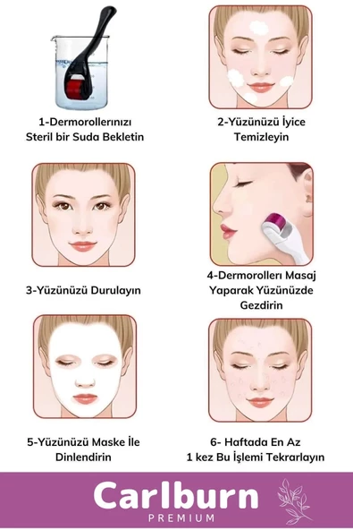 Derma Roller Titanyum Uçlu 540 İğneli Cilt Bakım Vücut Yenileme Masaj Aleti 0,50 mm - 4