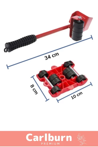 Özel Üretim Abs Plastik Tekerlekli Basit Ağır Beyaz Eşya Mobilya Kaydırma Aleti Aparatı Krikolu Set - 2