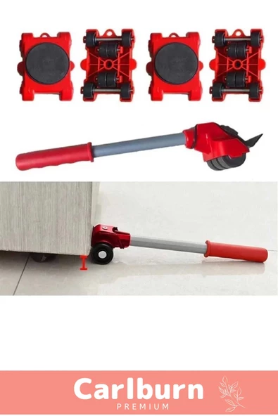 Özel Üretim Abs Plastik Tekerlekli Basit Ağır Beyaz Eşya Mobilya Kaydırma Aleti Aparatı Krikolu Set - 5